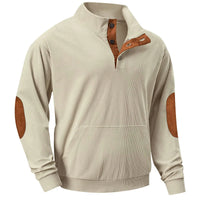 Men's Sweater with Stand-Up Collar - Liam-Apricot-S-State of Style