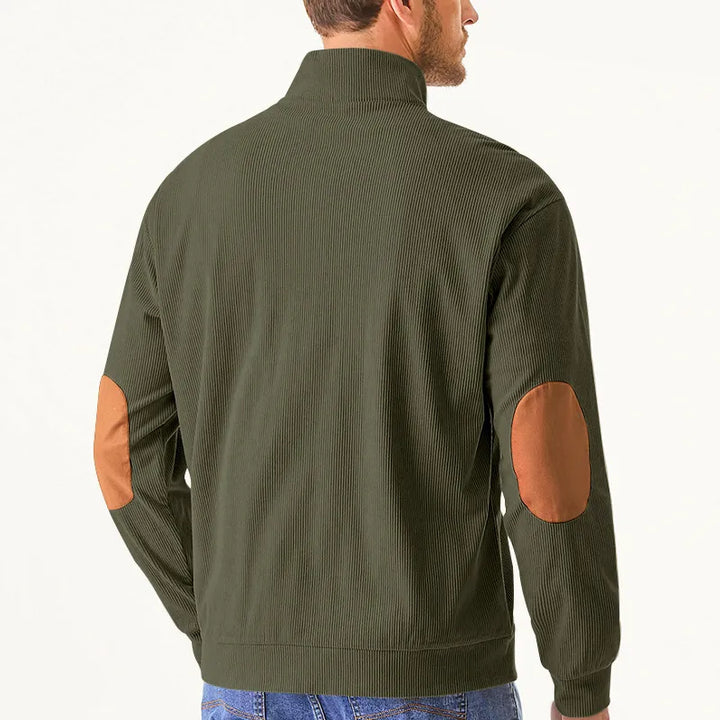 Men's Sweater with Stand-Up Collar - Liam-Apricot-S-State of Style