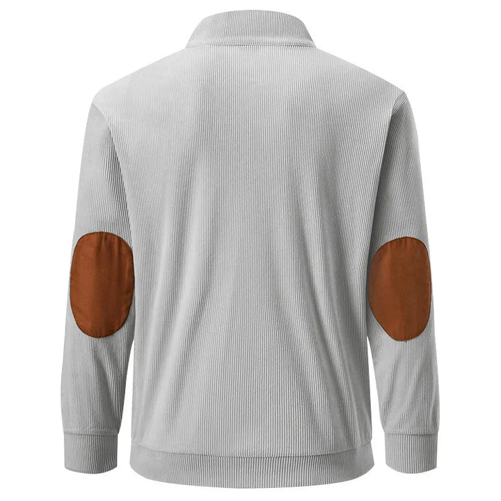 Men's Sweater with Stand-Up Collar - Liam-Apricot-S-State of Style