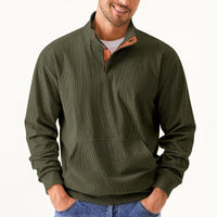 Men's Sweater with Stand-Up Collar - Liam-Apricot-S-State of Style