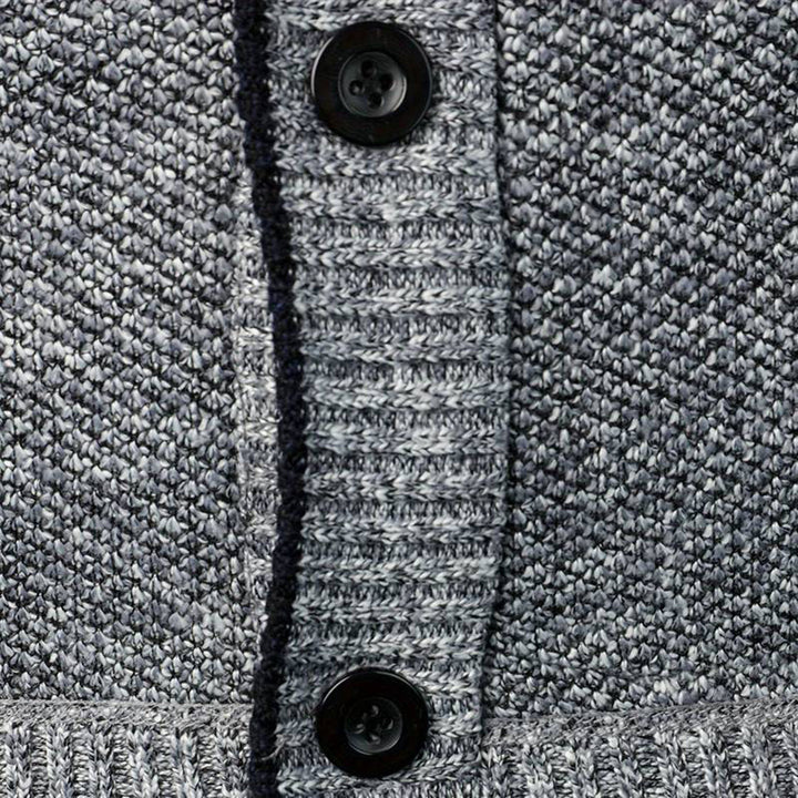 Men's sweater with V-neck - Aspen-Light Grey-S-State of Style
