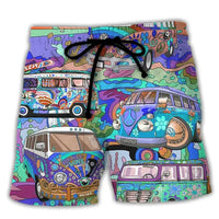 Men's Swim Shorts with Graffiti Print – NovaBay-Blue-S-State of Style