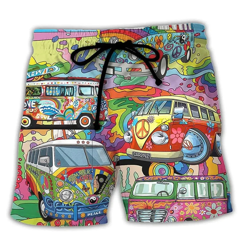 Men's Swim Shorts with Graffiti Print – NovaBay-Yellow-S-State of Style