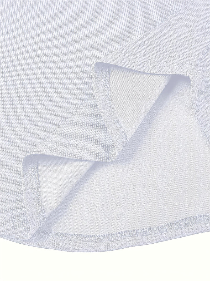 Men's T-shirt with Deep V-neck and Texture – Rafael-White-S-State of Style