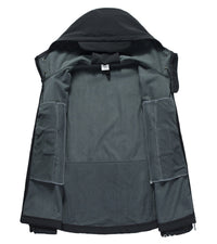 Men's Tactical Waterproof Windproof Softshell Jacket with Hood - Kai-Black-S-State of Style