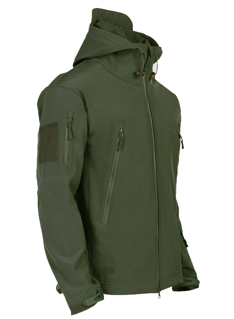 Men's Tactical Waterproof Windproof Softshell Jacket with Hood - Kai-Black-S-State of Style