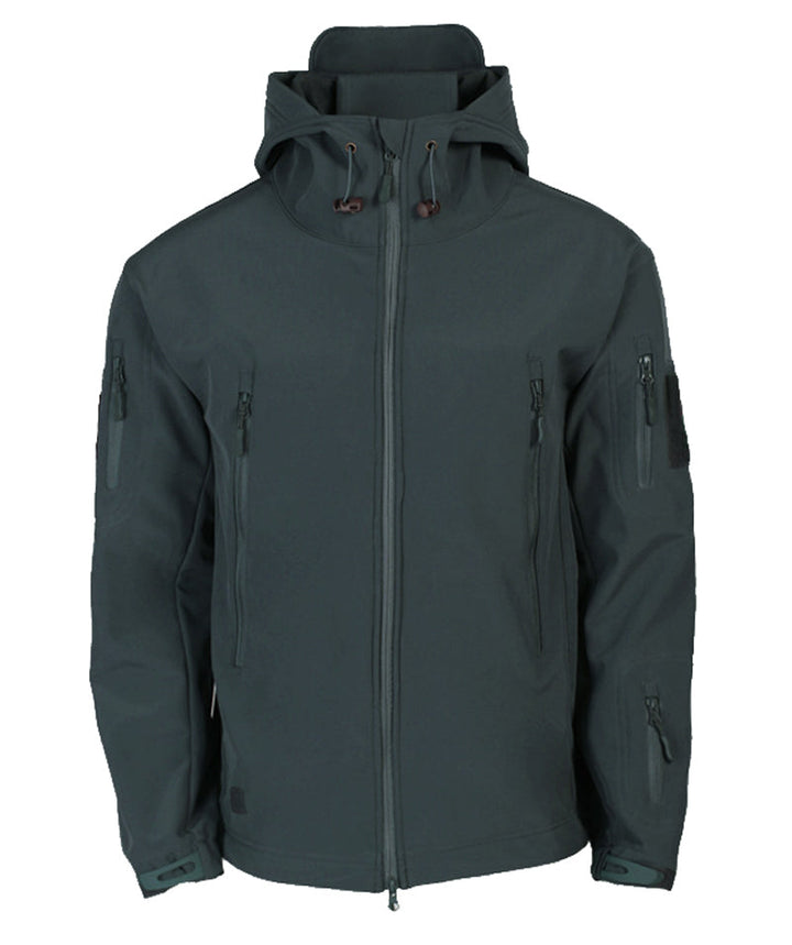 Men's Tactical Waterproof Windproof Softshell Jacket with Hood - Kai-Black-S-State of Style