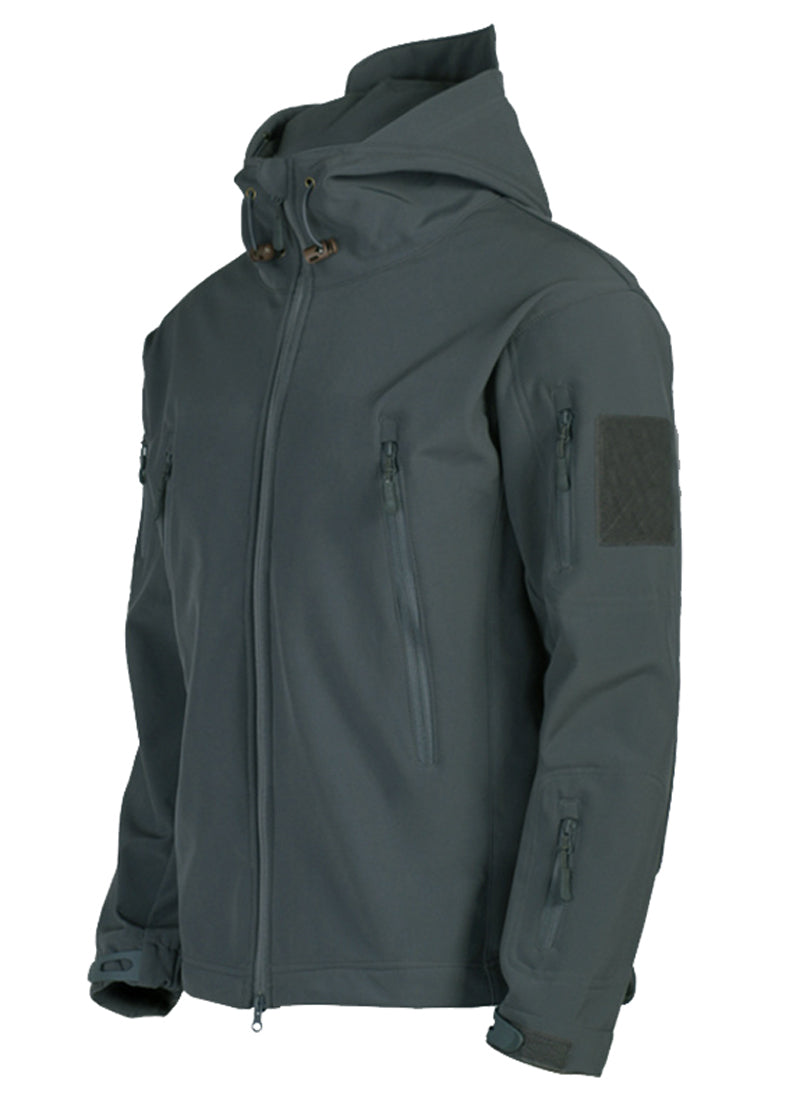 Men's Tactical Waterproof Windproof Softshell Jacket with Hood - Kai-Black-S-State of Style