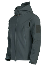 Men's Tactical Waterproof Windproof Softshell Jacket with Hood - Kai-Black-S-State of Style