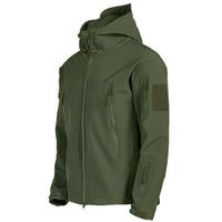 Men's Tactical Waterproof Windproof Softshell Jacket with Hood - Kai-Green-S-State of Style