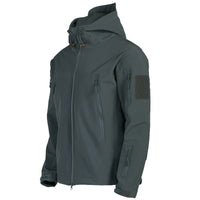 Men's Tactical Waterproof Windproof Softshell Jacket with Hood - Kai-Grey-S-State of Style