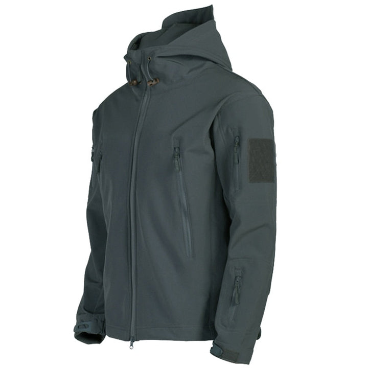Men's Tactical Waterproof Windproof Softshell Jacket with Hood - Kai-Grey-S-State of Style