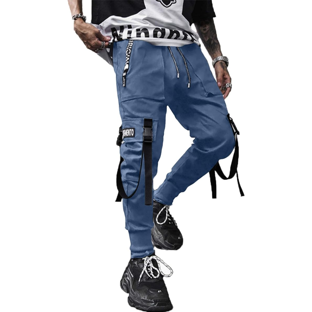 Men's Techwear Tactical Jogging Trousers - Robert-Blue-XS-State of Style