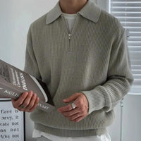Men's Trendy Oversized Sweater | Comfy & Stylish-Gray-S-State of Style