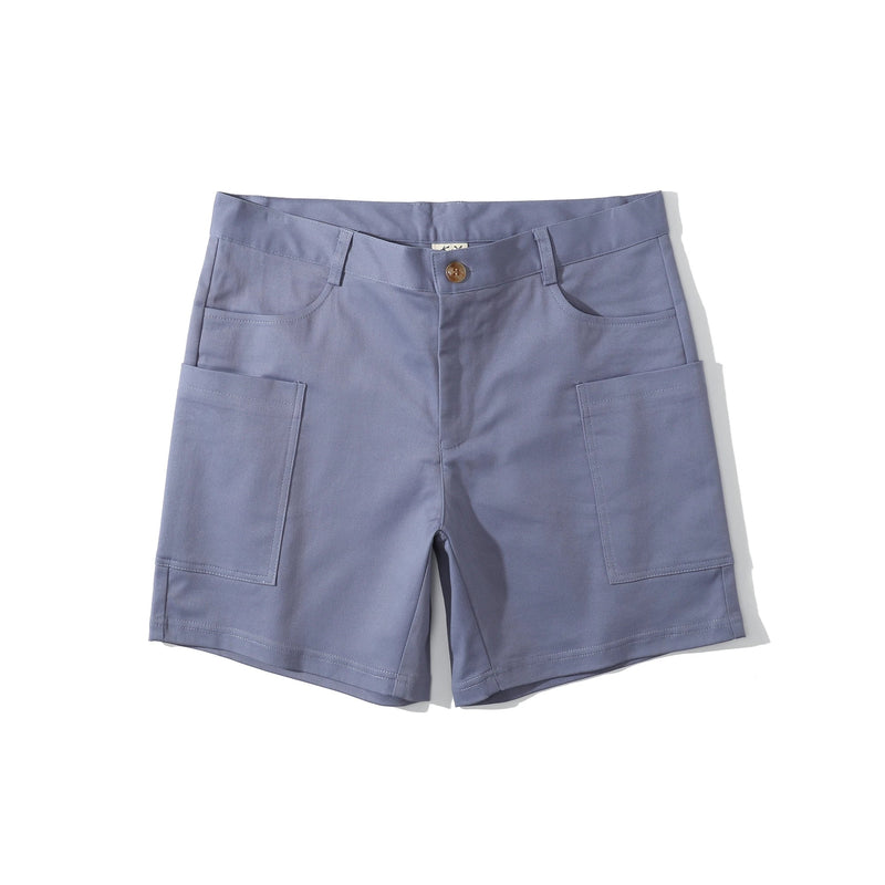 Men's utility shorts made from stretch cotton blend – Finn-Blue-XS-State of Style