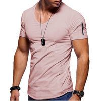 Men's V-neck Sports Shirt – Milan-Old pink-S-State of Style