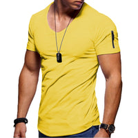 Men's V-neck Sports Shirt – Milan-Yellow-S-State of Style