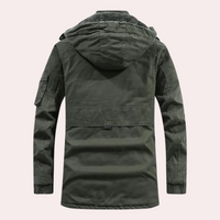 Men's Winter Jacket with Warm Hood - Logan-Green-S-State of Style