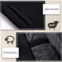 Men's Winter Trench Coat in Wool Blend - Liam-Black 1-XS-State of Style