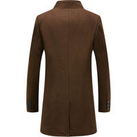 Men's Wool Blend Trench Coat - Pedro-Black-State of Style