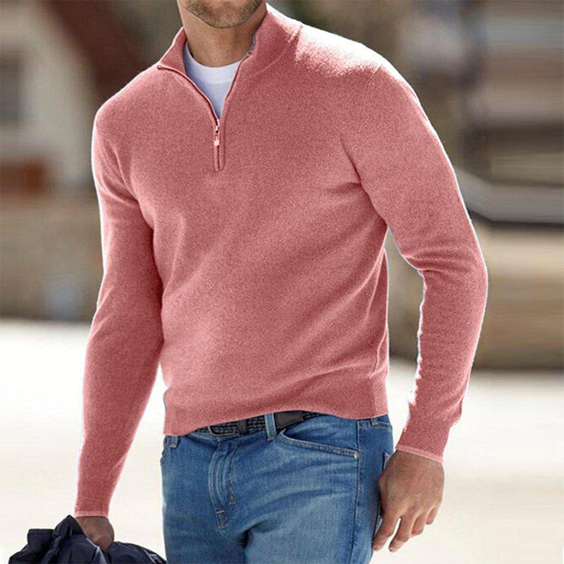 Men's Zip Sweater - Mason-Pink-S-State of Style