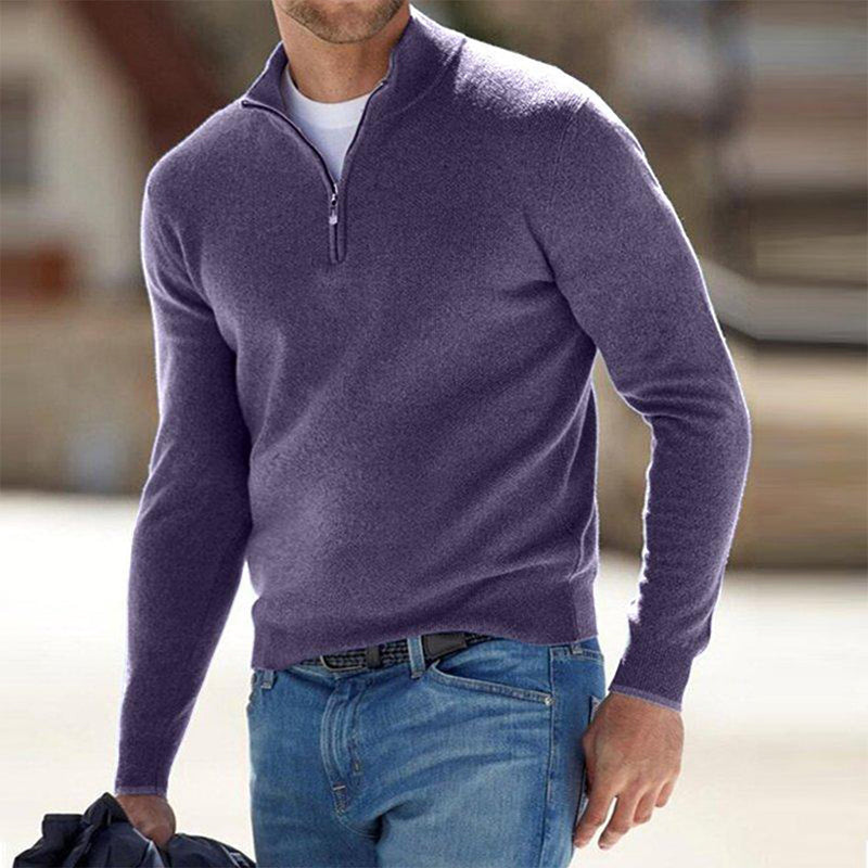 Men's Zip Sweater - Mason-Purple-S-State of Style