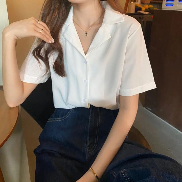 MerelsBlouse | Women's Elegant & Versatile Blouse-White-M-State of Style