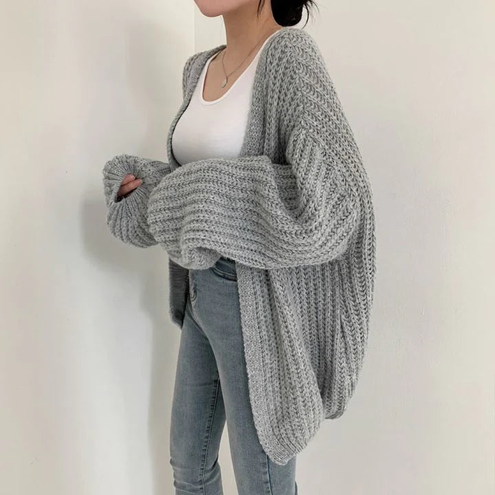 MerelsVest | Women's Stylish Knit Cardigan-Beige-One size fits all-State of Style
