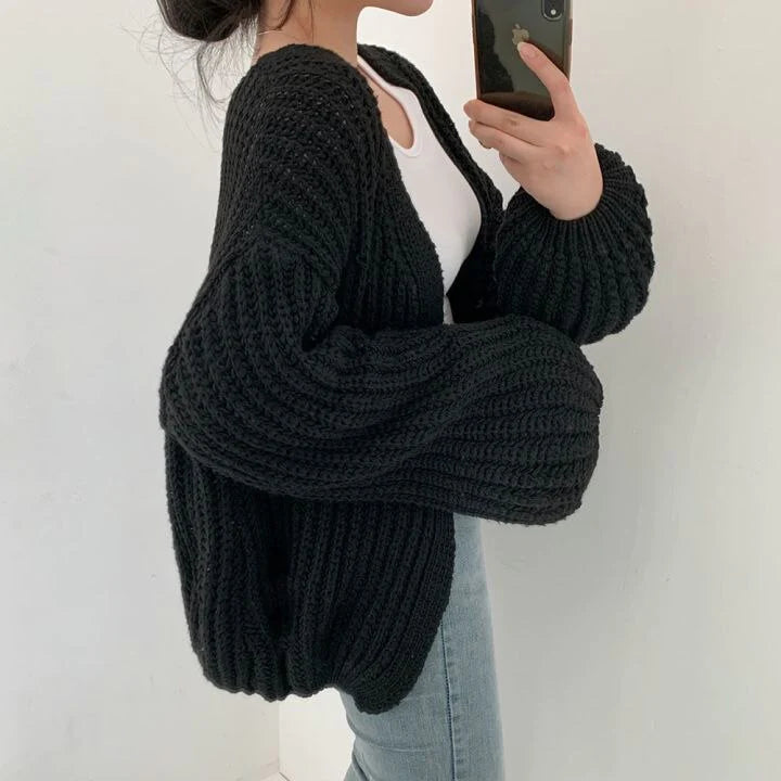 MerelsVest | Women's Stylish Knit Cardigan-Beige-One size fits all-State of Style