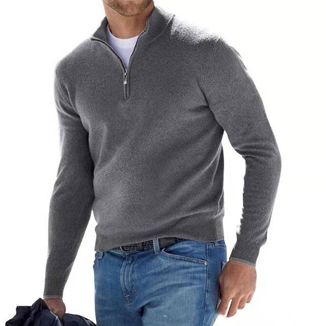 Merino Men's V-Neck Sweater - Torino-Grey-S-State of Style