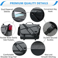 Water-Resistant Laptop Messenger Bag with Adjustable Strap – WorkMate Series