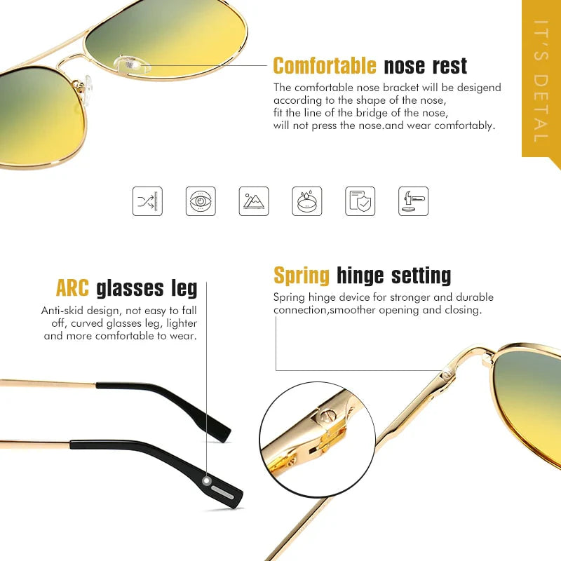 Metal Frame Polarized Sunglasses – Timeless Style & Superior Clarity-Black-State of Style
