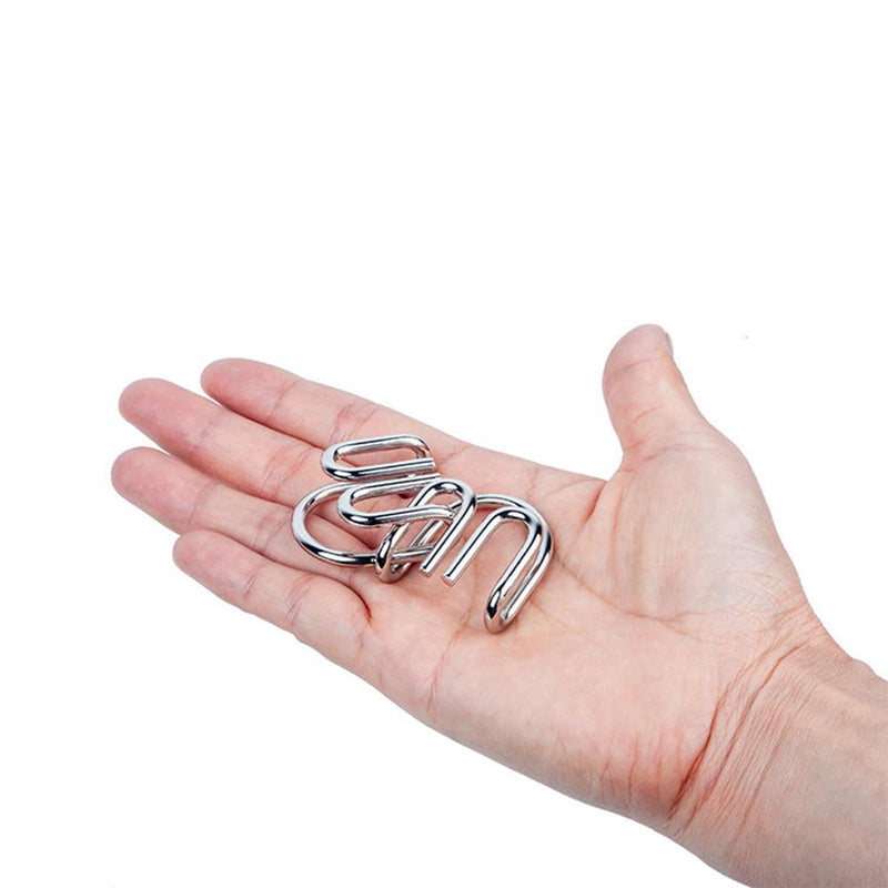 Metal Puzzle Rings Set - BrainTwist-Yellow-State of Style