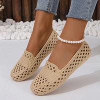 Mia - Orthopedische Beige Gehaakte Loafers-Khaki-36-State of Style