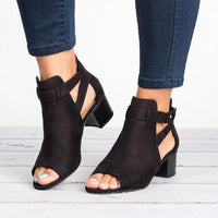Mia - Orthopedische Grijze Enkellaars Sandalen-Grijs-34-State of Style