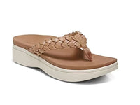 Mia - Orthopedische Rode Geweven Sandalen-Bruin-36-State of Style