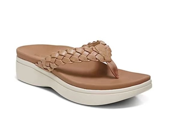 Mia - Orthopedische Rode Geweven Sandalen-Bruin-36-State of Style