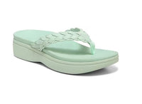 Mia - Orthopedische Rode Geweven Sandalen-Groen-36-State of Style
