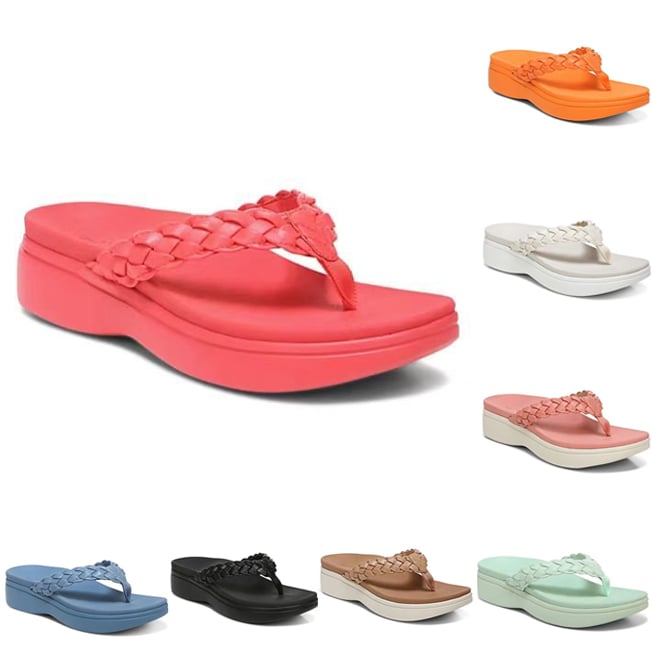 Mia - Orthopedische Rode Geweven Sandalen-Roze-36-State of Style