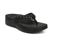 Mia - Orthopedische Rode Geweven Sandalen-Zwart-36-State of Style