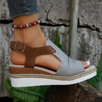 Mia - Orthopedische Rode Platform Sandalen-Rood-36-State of Style