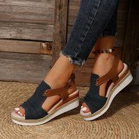 Mia - Orthopedische Rode Platform Sandalen-Rood-36-State of Style