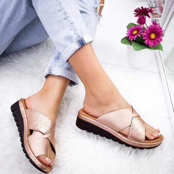 Mia - Orthopedische Zilveren Zomersandalen-Zilver-35-State of Style