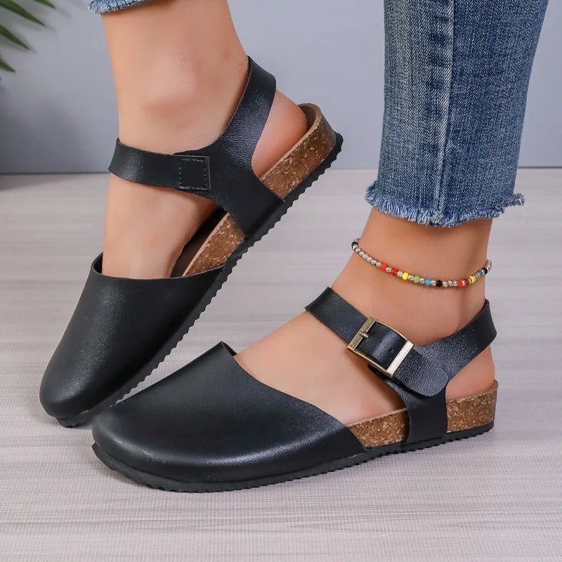 Mia - Orthopedische Zwart Elegante Sandalen-Black-36-State of Style