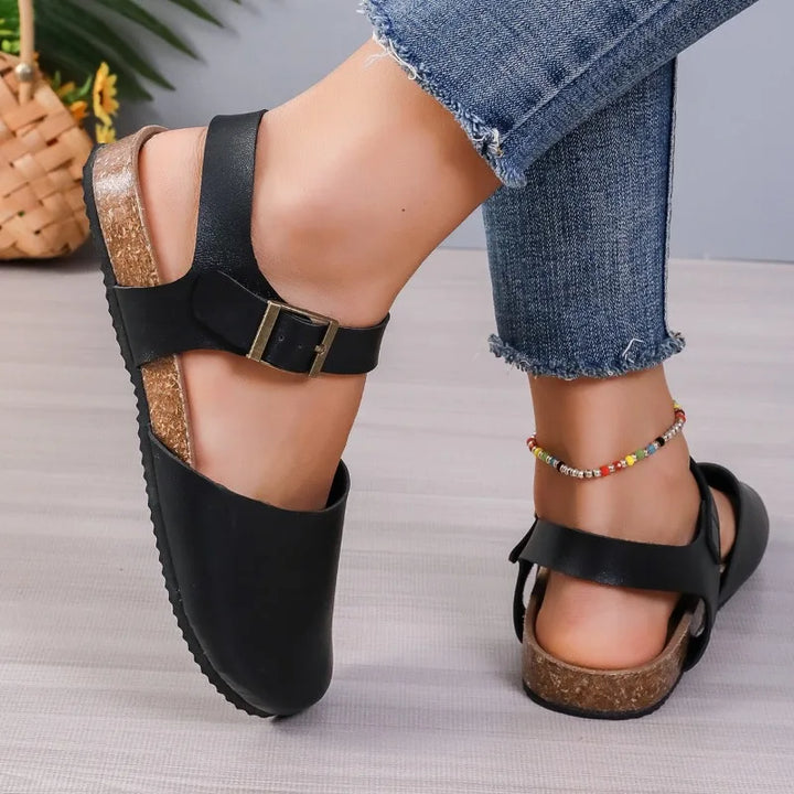 Mia - Orthopedische Zwart Elegante Sandalen-Black-36-State of Style