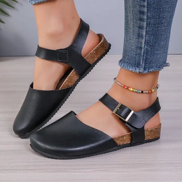 Mia - Orthopedische Zwart Elegante Sandalen-Black-36-State of Style