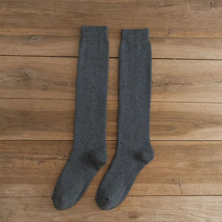 Michael Traditional Socks – 3-Pack Warm Cotton Knee-High Terry Socks-Dark Grey-State of Style