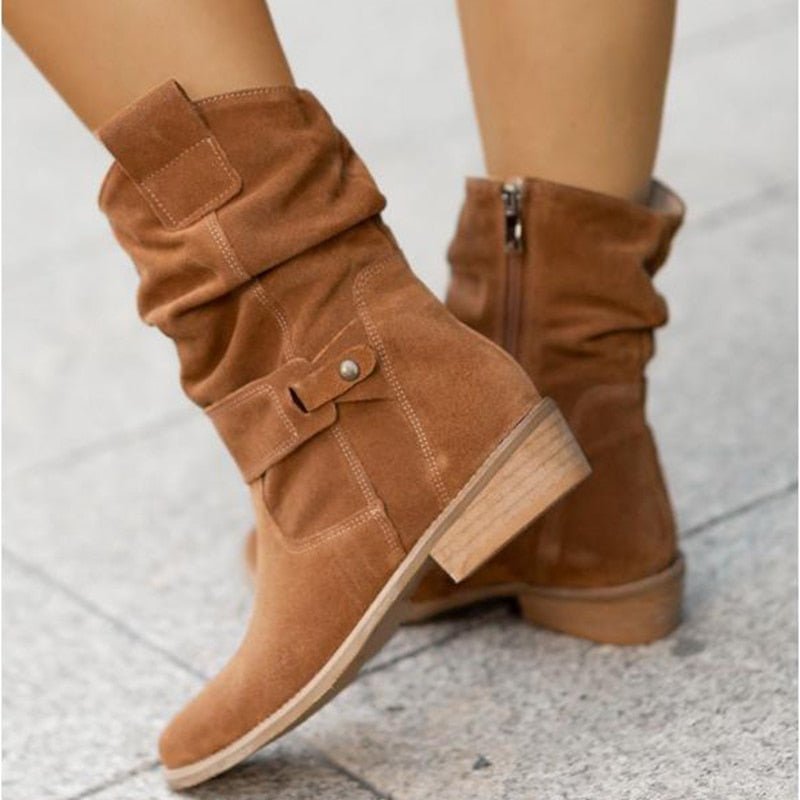 Mid-Calf Winter Boots with Heel - Iris-Beige-4-State of Style