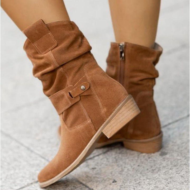 Mid-Calf Winter Boots with Heel - Iris-Beige-4-State of Style