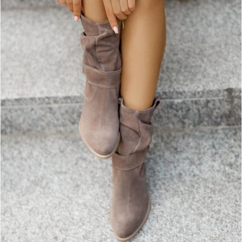 Mid-Calf Winter Boots with Heel - Iris-Beige-4-State of Style